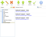 Bookmark Navigator: bookmark manager screenshot